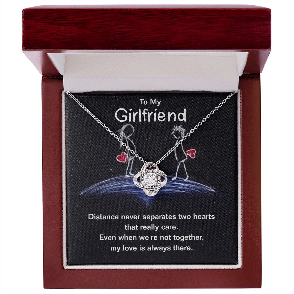 Love Knot Necklace - To My Girlfriend - Distance Never Separates