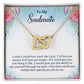 To My soulmate - I wish i could turn back Small Interlocking Hearts Necklace